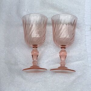 Set of 8 pink depression Glasses